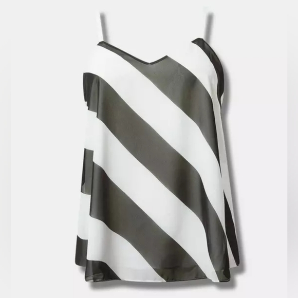 Torrid Sophie Swing Cami In Black And White Stripe, Size 0X - Picture 3 of 9